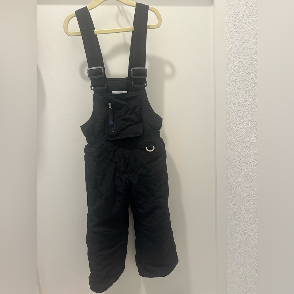 Kids Black Snow Bib Overalls
